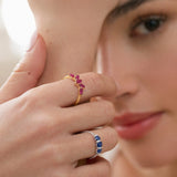Blair Sapphire and Diamond Ring in 18k White Gold