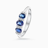 Blair Sapphire and Diamond Ring in 18k White Gold