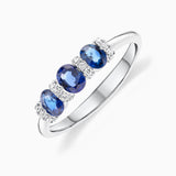 Blair Sapphire and Diamond Ring in 18k White Gold