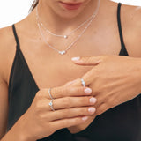 Sweet Diamonds Ring in 18k White Gold