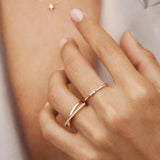 Sweet Diamonds Ring in 18k Rose Gold
