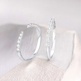 Anel de diamantes Cuff em ouro branco 18 K