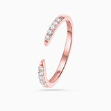 Anel de diamantes Cuff em ouro rosa 18 K