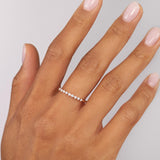 Diamond Waterfall Ring in 18k Rose Gold