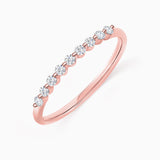 Diamond Waterfall Ring in 18k Rose Gold