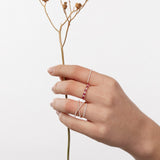 Sortija Duo de Diamantes en Oro Rosa de 18 Kt