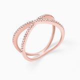 Sortija Duo de Diamantes en Oro Rosa de 18 Kt