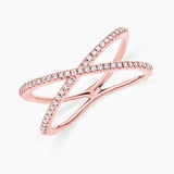 Sortija Duo de Diamantes en Oro Rosa de 18 Kt