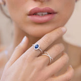 Anel Duo Diamond em ouro branco 18 K