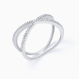 Anel Duo Diamond em ouro branco 18 K