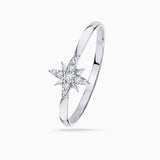 Anel Rosa dos Ventos em Ouro Branco 18 Kt