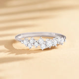 Moonlight Diamond Ring in 18k White Gold