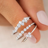 Moonlight Diamond Ring in 18k White Gold