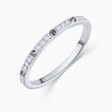 Anel de diamantes Raxel em ouro branco 18 K