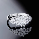 Anel de diamante Moonlight NR em ouro branco 18 K