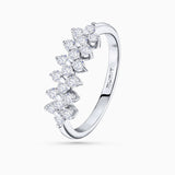 Cross Diamond Ring in 18k White Gold 