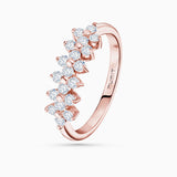 Cross Diamond Ring in 18k Rose Gold