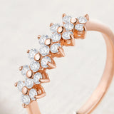 Cross Diamond Ring in 18k Rose Gold