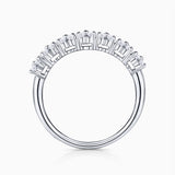 Anel de jardim com diamantes em ouro branco 18 K