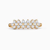 Cross Diamond Ring in 18k Yellow Gold 