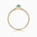 Nina Emerald and Diamond Ring in 18k Yellow Gold