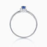 Sortija Nina de Zafiro y Diamantes en Oro Blanco de 18 Kt