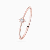 Anel Petit Compass Rose com diamantes em ouro rosa 18 K