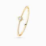Petit Wind Rose Diamond Ring in 18k Yellow Gold