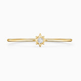 Petit Wind Rose Diamond Ring in 18k Yellow Gold