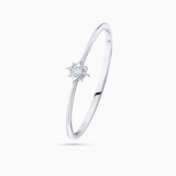 Sortija Rosa de los Vientos Petit de Diamante en Oro Blanco de 18 Kt