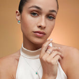 Sortija Rosa de los Vientos Petit de Diamante en Oro Blanco de 18 Kt