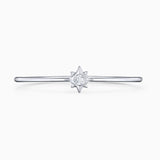 Sortija Rosa de los Vientos Petit de Diamante en Oro Blanco de 18 Kt