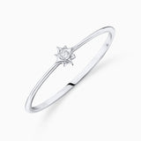 Sortija Rosa de los Vientos Petit de Diamante en Oro Blanco de 18 Kt