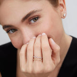 Sortija Volt Diamonds en Oro Amarillo de 18 Kt