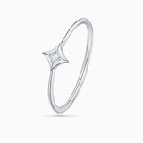 Sortija Rosa de los Vientos Hadar en Oro Blanco de 18 Kt
