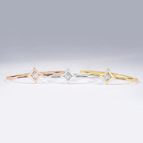 Sortija Rosa de los Vientos Hadar en Oro Blanco de 18 Kt