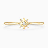 Sortija Rosa de los Vientos Mimosa en Oro Amarillo de 18 Kt