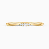 Sortija Petite Diamonds Wave en Oro Amarillo de 18 Kt