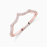Volt Diamond Ring in 18k Rose Gold