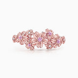 Sakura Pink Sapphire and Diamond Ring in 18k Rose Gold