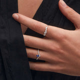 Sortija Mia de Zafiro y Diamantes en Oro Blanco de 18 Kt