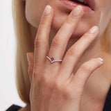 Mia Ruby and Diamond Ring in 18k White Gold
