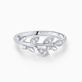Dafne Diamond Ring in 18k White Gold