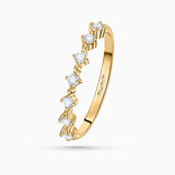 Sortija Anwen de Diamantes en Oro Amarillo de 18 Kt