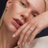 Anel de diamante Anwen em ouro rosa 18K