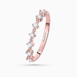 Anel de diamante Anwen em ouro rosa 18K