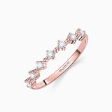Anel de diamante Anwen em ouro rosa 18K