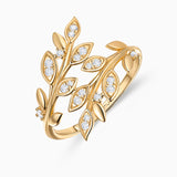 Dafne Diamond Open Ring in 18k Yellow Gold 