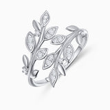 Dafne Diamond Open Ring in 18k White Gold