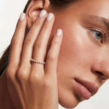 Anel de diamante Liv em ouro rosa 18 K